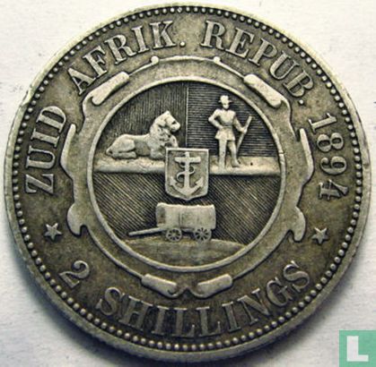 Afrique du Sud 2 shillings 1894 - Image 1