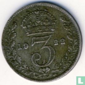 Verenigd Koninkrijk 3 pence 1922 - Afbeelding 1