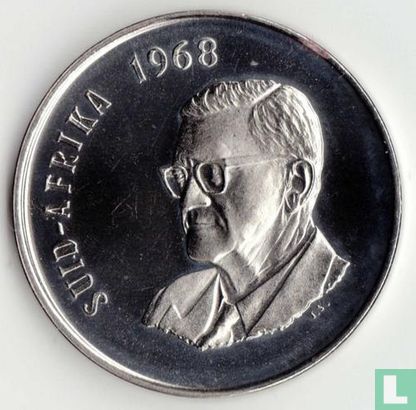 South Africa 50 cents 1968 (SUID-AFRIKA) "The end of Charles Robberts Swart's presidency" - Image 1