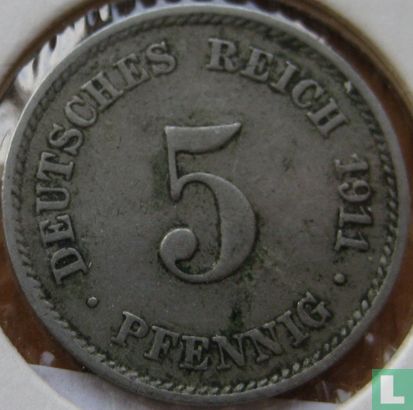 German Empire 5 pfennig 1911 (E) - Image 1