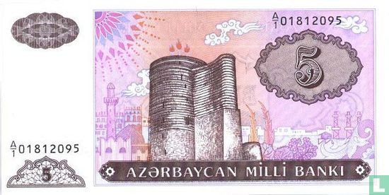Azerbeidzjan 5 Manat 1993 - Afbeelding 1
