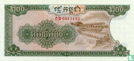 Cambodja 200 Riels 1992 - Afbeelding 1