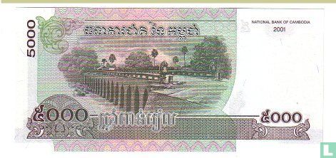 Cambodia 5.000 Riels 2001 - Image 2