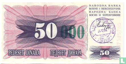 Bosnië en Herzegovina 50.000 Dinara 1993 (P55c) - Afbeelding 1