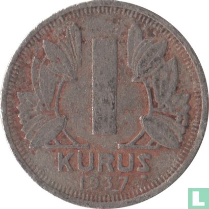 Turkey 1 kurus 1937 - Image 1