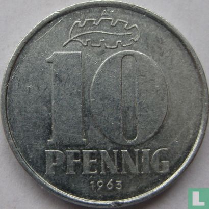 DDR 10 pfennig 1963 - Afbeelding 1