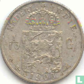 Nederlands-Indië 1/10 Gulden 1906 - Afbeelding 1