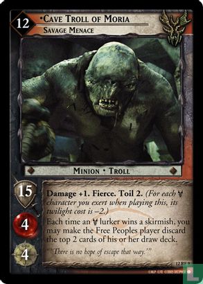 Cave Troll of Moria, Savage Menace - Image 1