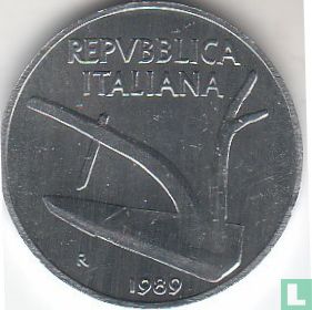 Italië 10 lire 1989 - Afbeelding 1