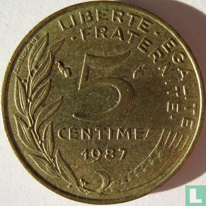 Frankrijk 5 centimes 1987 - Afbeelding 1