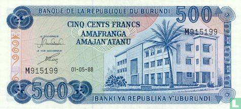 Burundi 500 Francs 1988 - Image 1