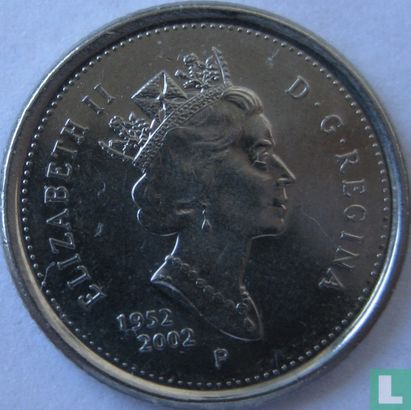 Canada 10 cents 2002 "50th anniversary Accession of Queen Elizabeth II" - Afbeelding 1