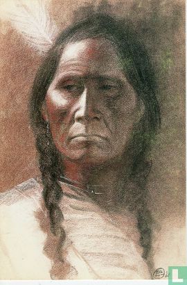 Portret van een indiaan - Afbeelding 1