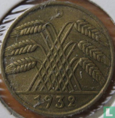 German Empire 10 reichspfennig 1932 (D) - Image 1