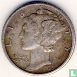 United States 1 dime 1935 (D) - Image 1