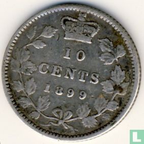 Canada 10 cents 1899 (large 9) - Image 1