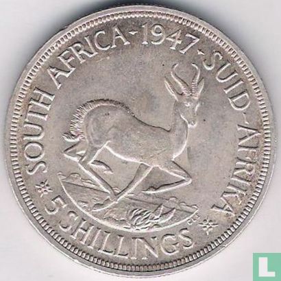 Zuid-Afrika 5 shillings 1947 - Afbeelding 1