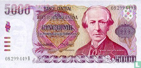 Argentinië 5000 Pesos Argentinos 1984 - Afbeelding 1