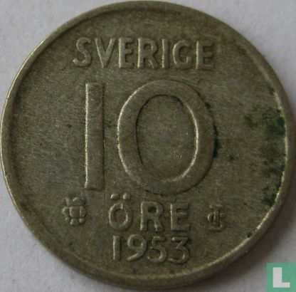 Schweden 10 Öre 1953 - Bild 1