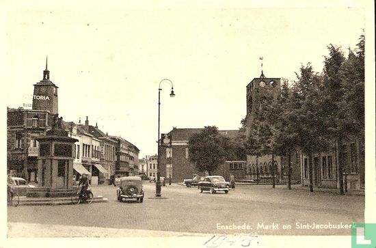 Enschede, Markt en Sint-Jacobuskerk