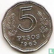 Argentinien 5 Peso 1963 - Bild 1