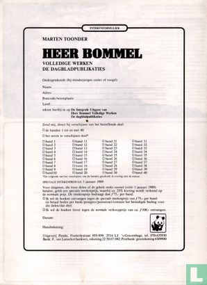 Heer Bommel volledige werken intekenformulier - Image 2