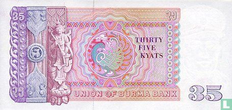 Burma 35 Kyats ND (1986) - Image 2
