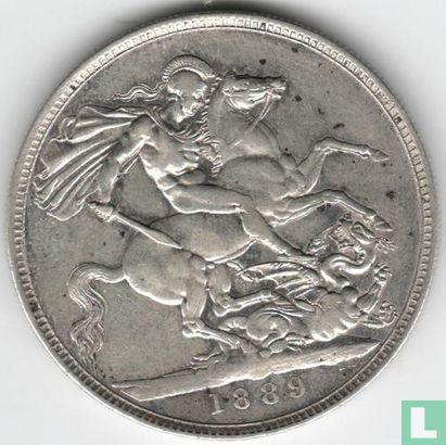 Verenigd Koninkrijk 1 crown 1889 - Afbeelding 1
