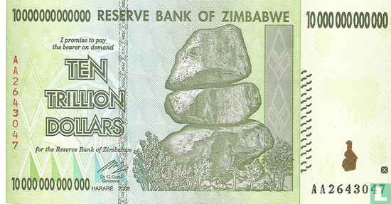 Simbabwe 10 Trillion Dollars 2008 - Bild 1