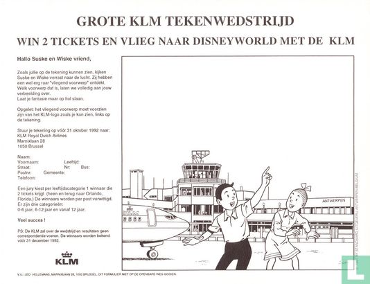 Grote KLM tekenwedstrijd