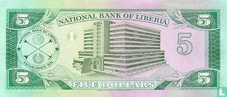 Liberia 5 Dollars  - Afbeelding 2