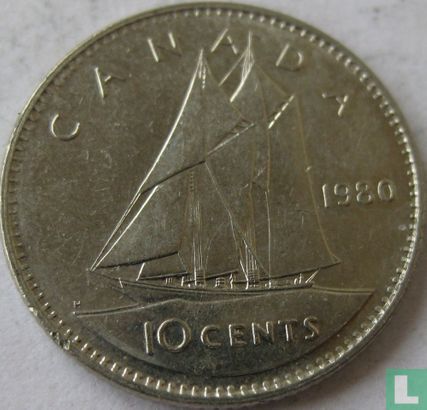 Canada 10 cents 1980 - Afbeelding 1