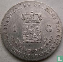 Nederlands-Indië 1 gulden 1821 - Afbeelding 1