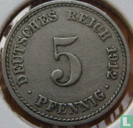 German Empire 5 pfennig 1912 (A) - Image 1