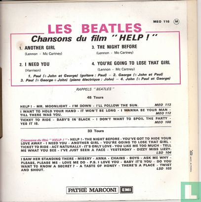 Chansons du film Help!   - Afbeelding 2