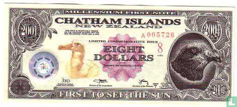 Chatham eilanden 8 dollars 2001 - Afbeelding 1
