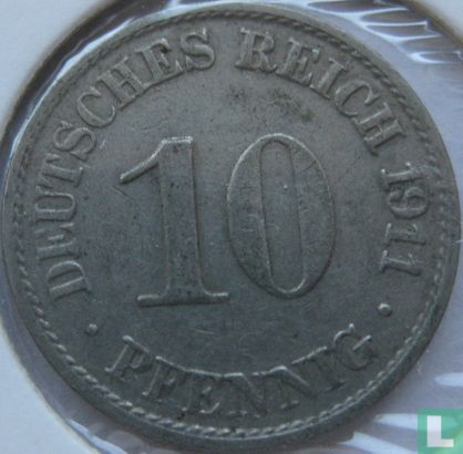 Empire allemand 10 pfennig 1911 (A) - Image 1