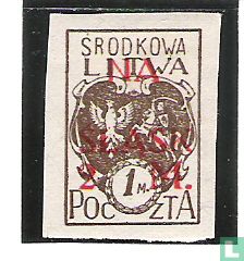 National coat of arms [red overprint]