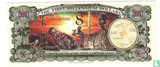 Chatham eilanden 8 dollars 2001 - Afbeelding 2
