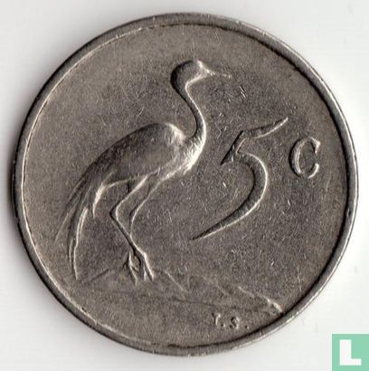Afrique du Sud 5 cents 1965 (SUID-AFRIKA) - Image 2