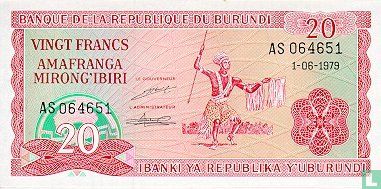 Burundi 20 Francs 1979 - Image 1