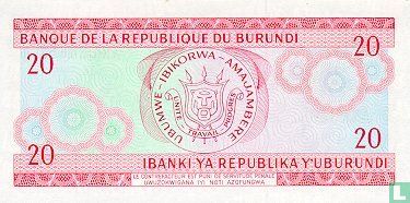 Burundi 20 Francs 1979 - Image 2