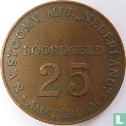 Boordgeld 25 cent 1947 SMN (rond) - Image 1