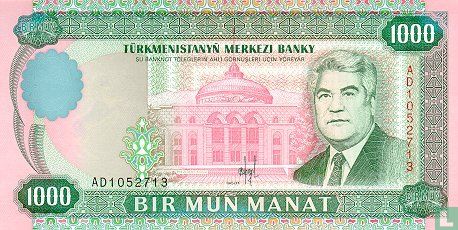 Turkmenistan 1000 Manat   - Afbeelding 1