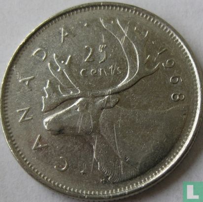 Canada 25 cents 1968 (nikkel) - Afbeelding 1