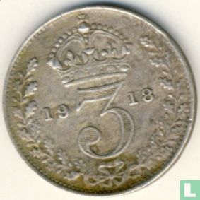 Verenigd Koninkrijk 3 pence 1918 - Afbeelding 1