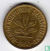 Duitsland 5 pfennig 1980 (F) - Afbeelding 1