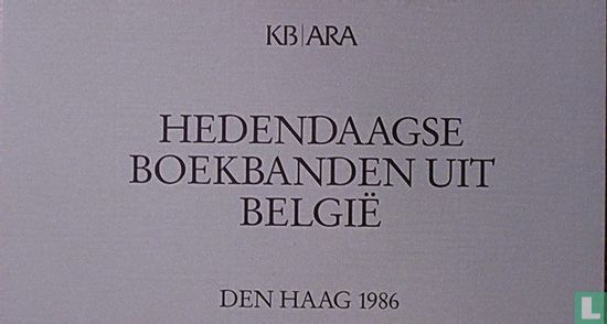 Hedendaagse boekbanden uit België - Image 1