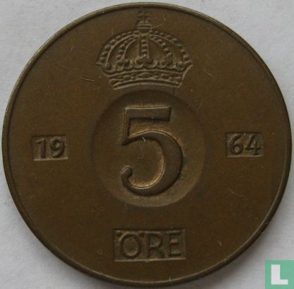 Sweden 5 öre 1964 - Image 1