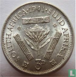 Afrique du Sud 3 pence 1941 - Image 1